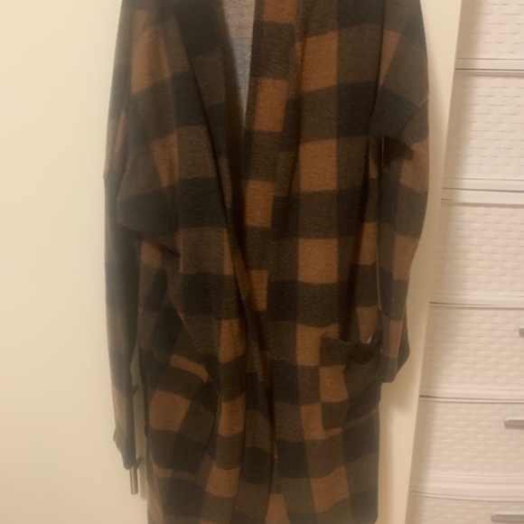 Plaid Fleece Cardigan for Women - Size Small - Picture 4 of 5